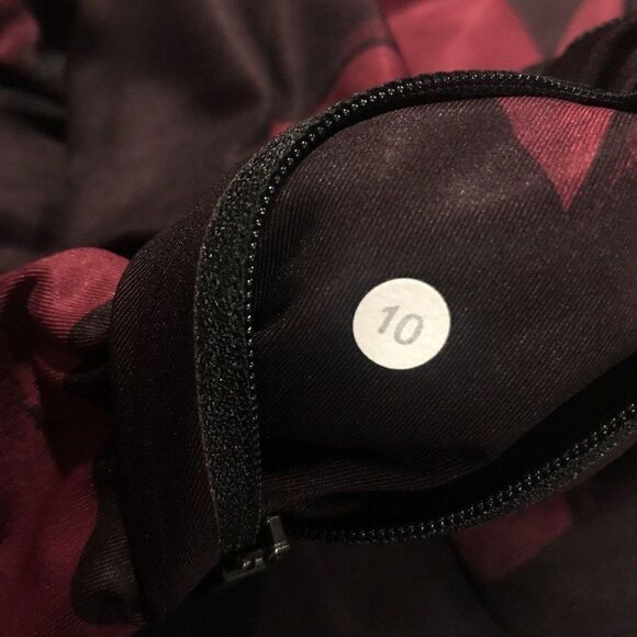 Lululemon All Sport Tights Dashing Spin Stroke All Sport Crop 10 Purple Back - Picture 6 of 7